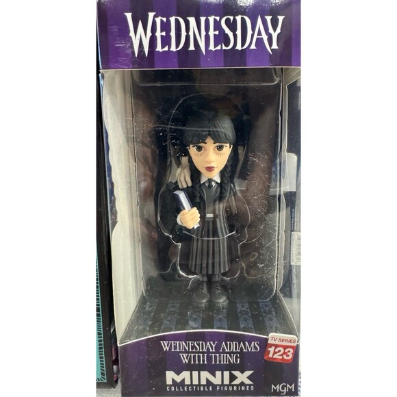 Wednesday Addams with Thing Minix Collectible Figure FBPB - Picture 1 of 1